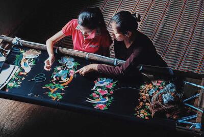 Ninh Binh : Le village de broderie de Van Lam