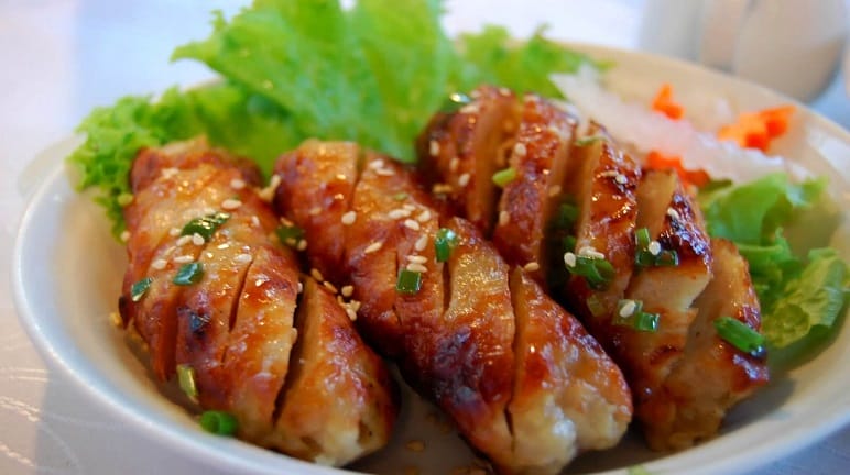vermicelle et pate du porc grille